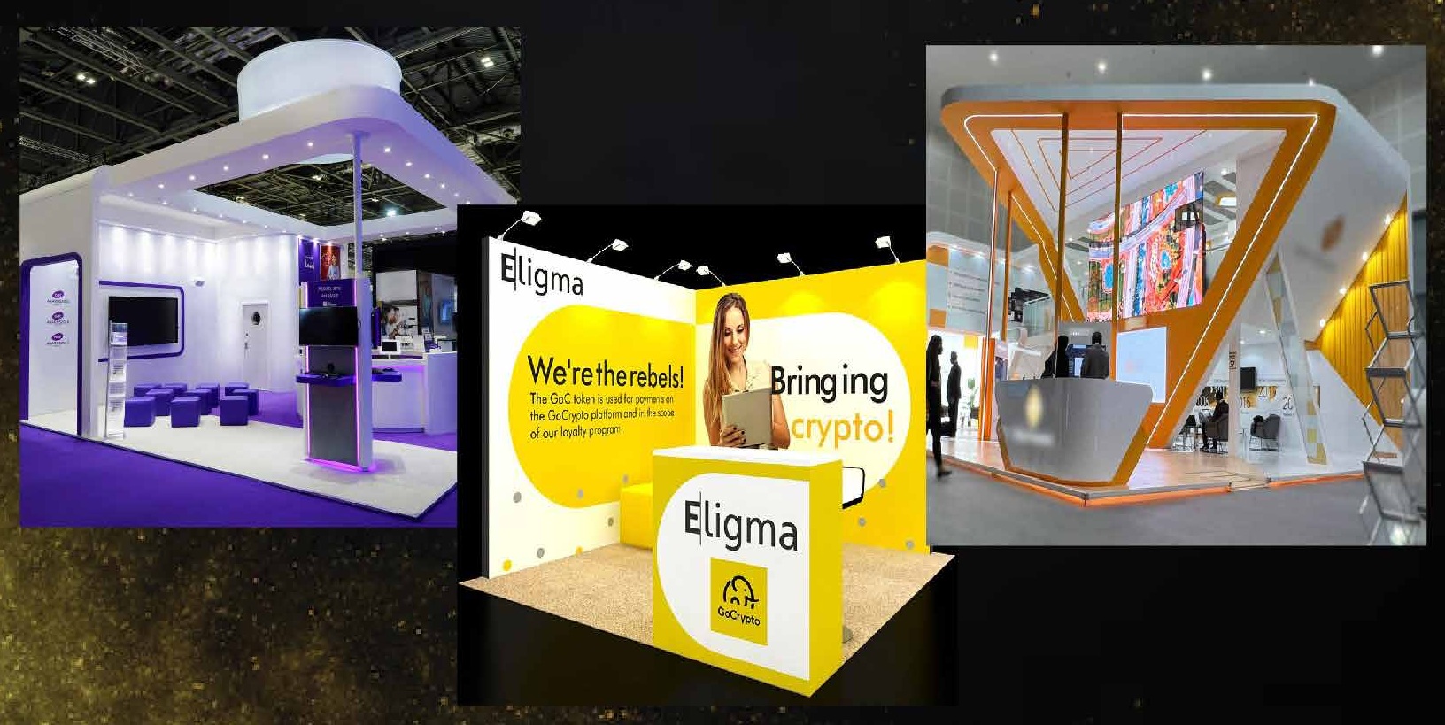 Exhibition stand branding from the Arab Sign company profile